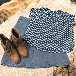 Pleione | Anthropologie | Arrows Design Top